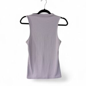 a new day Solid Lavendar Light Purple Women's Tank Top Ribbed High Neck Small